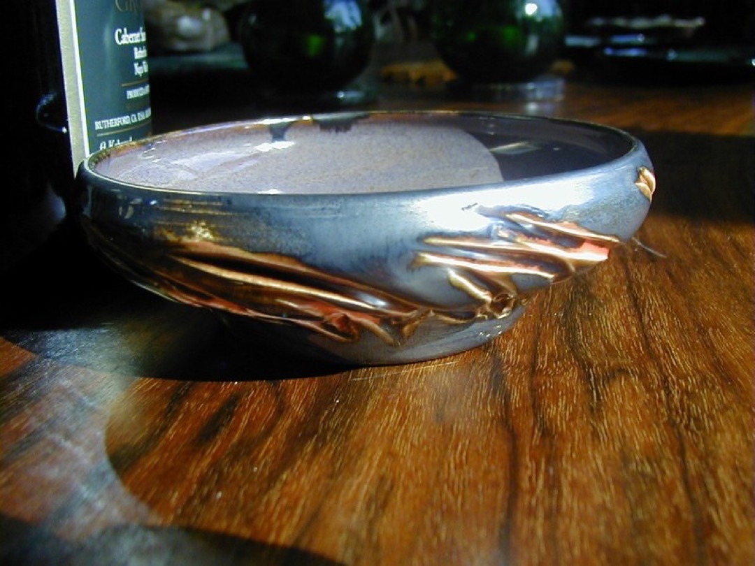Metalic Flame Dish-side